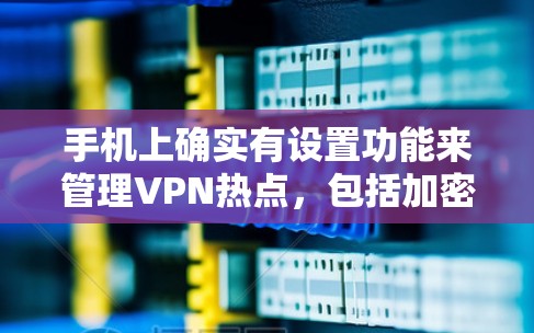 手机上确实有设置功能来管理VPN热点,包括加密和哈希网络设置。以下是详细的步骤说明