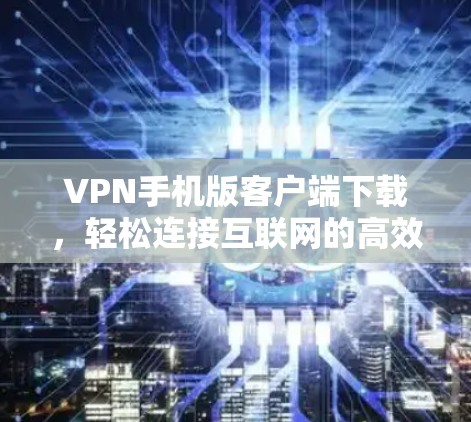 VPN手机版客户端下载,轻松连接互联网的高效解决方案 VPN手机版客户端下载,轻松连接互联网的高效解决方案